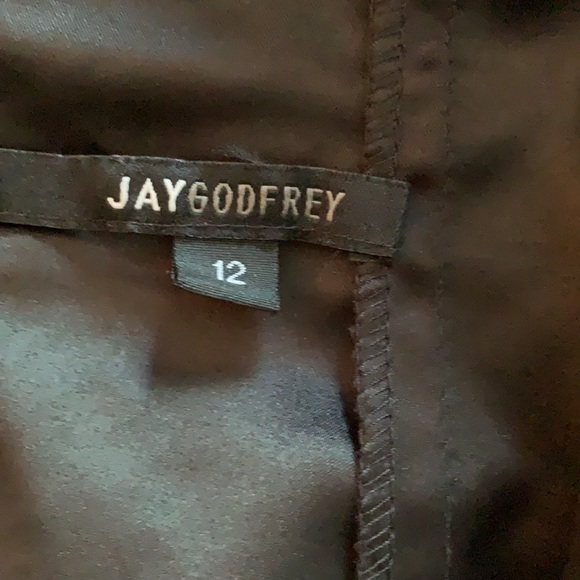 𝅺EUC Stunning Jay Godfrey Cocktail Dress Gown Flor Shimmer Print Size 12 - Picture 9 of 11